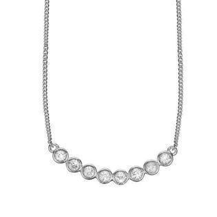 Christina Collect 925 sterling silver Simplicity Row of 8 beautiful large white topaz, model 680-S36